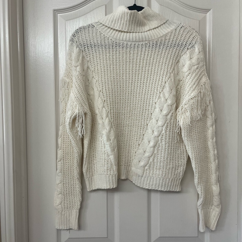 Elegant Cream Turtleneck Sweater